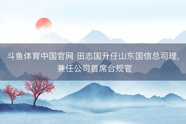 斗鱼体育中国官网 田志国升任山东国信总司理， 兼任公司首席合规官